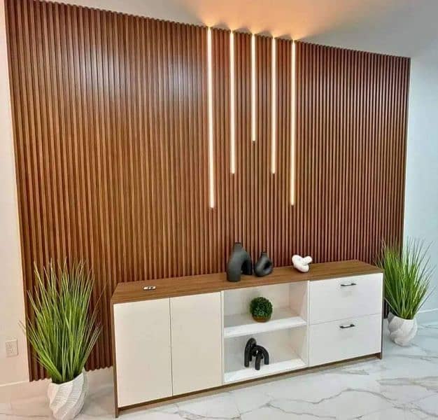 Wall paper Pvc Paneling ceilings wooden flooring grass carpet blinds 8