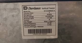 Dawlance Vertical Freezer
