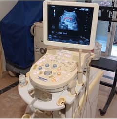 Foreign Used Hitachi Avius Color Doppler Trolley Mounted Ultrasound