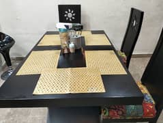Dining table black | 6 Chairs