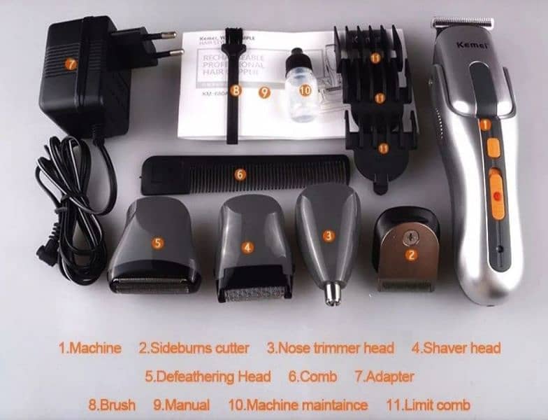 Original Dingling iron Beard Hair Trimmer kemei Shaver Shaving Machine 11