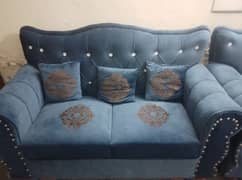 sofa set velvety brand new 3 2 1  price is almost final