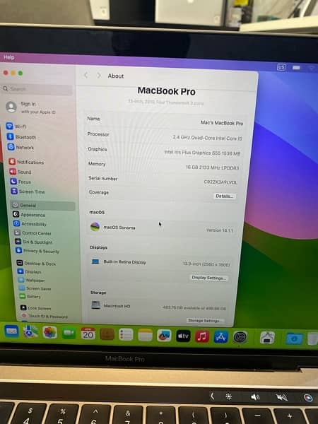 MacBook Pro 13” Touchbar 2019 i5QC 16/512 4