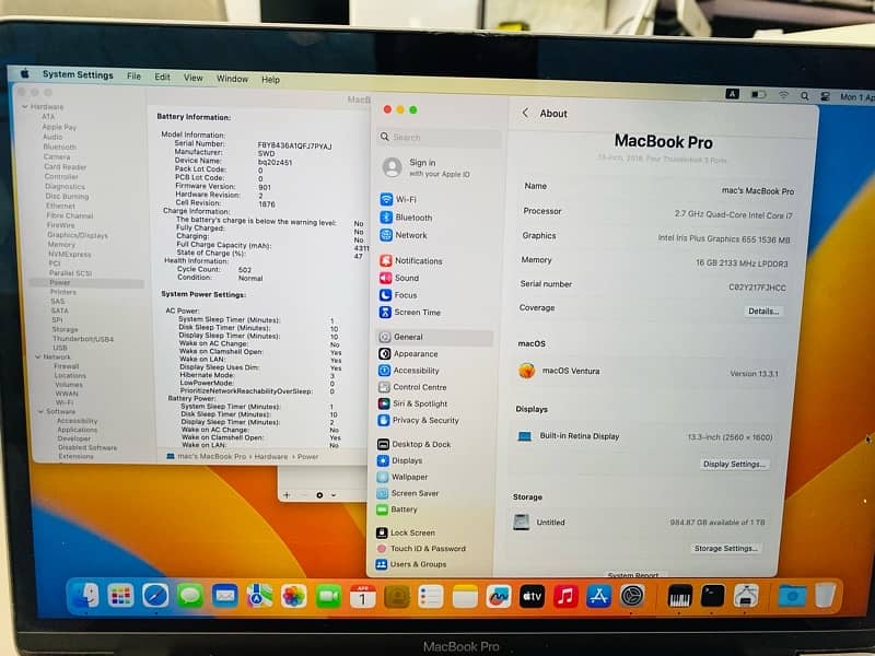 2 units MacBook Pro 13” Touchbar 2018 i7-QC 16/1TB 4