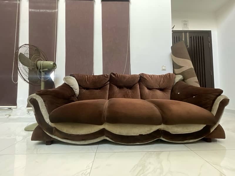 6 Seater Sofa Brown And Biege 5