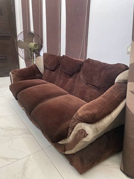 6 Seater Sofa Brown And Biege 6