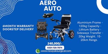 Electric wheel chair / patient wheel chair / Aero auto wheel chair