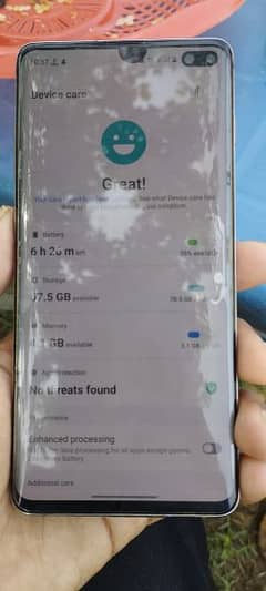 Samsung Galaxy S10 plus with small dot