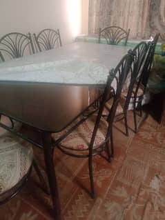 8 Seater 12 MM GLASS DINING TABLE.