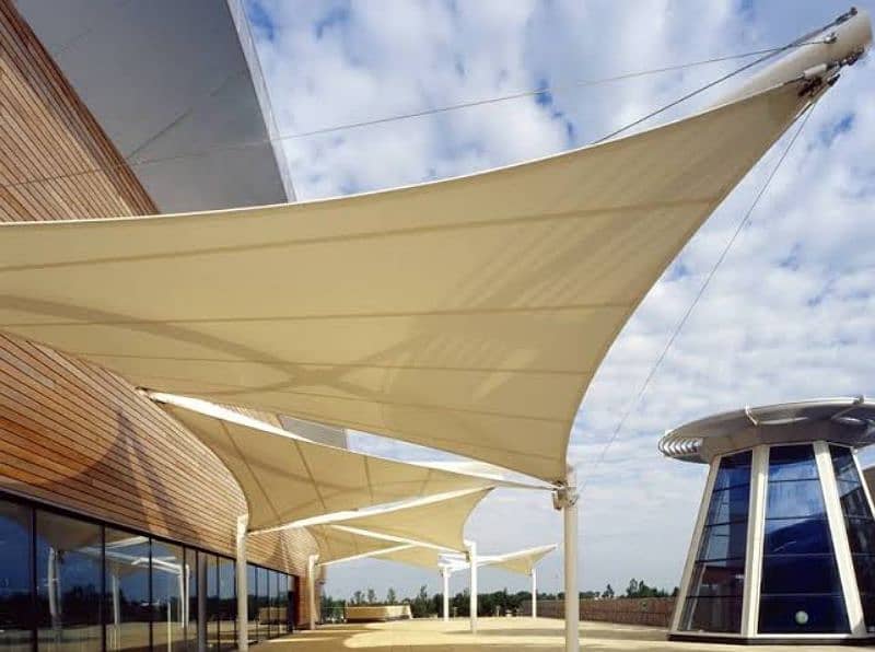 Tensile Service  / Parking Shades Installation / Marquee Shades /Fiber 6