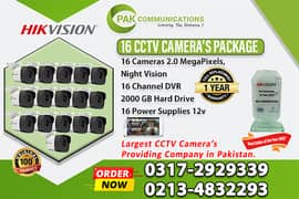 16 CCTV Cameras Package HIKVision (Authorized Dealer)