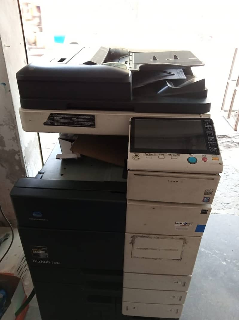Photostate Machine Minolta Bizhub 754e Black Copy / i-Fax / Printer 1