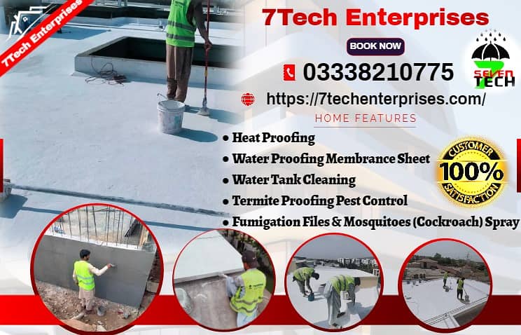 ROOF WATERPROOFING | HEAT PROOFING | WASHROOM LEAKAGE | WATER TANK 8