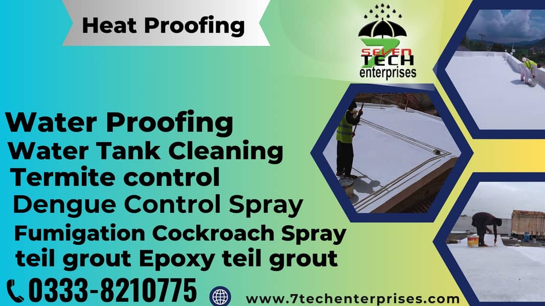 Water Tank Cleaning Service | Roof Heat Proofing Water proofing | 7