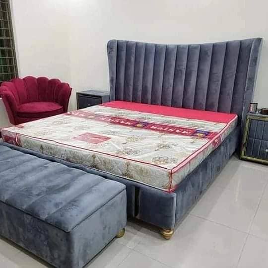 bed,double bed,king size bed,bed set,poshish bed,cushion bed/for sale 3