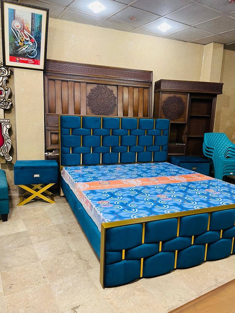 bed,double bed,king size bed,bed set,poshish bed,cushion bed/for sale 15