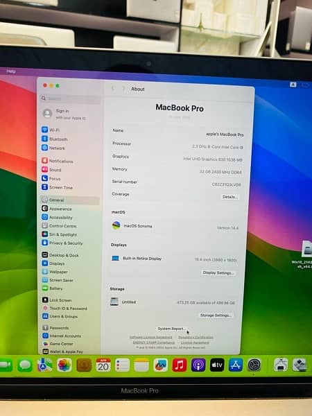 MacBook Pro 15.4” 2019 i9/32/512 4GB GPU 4