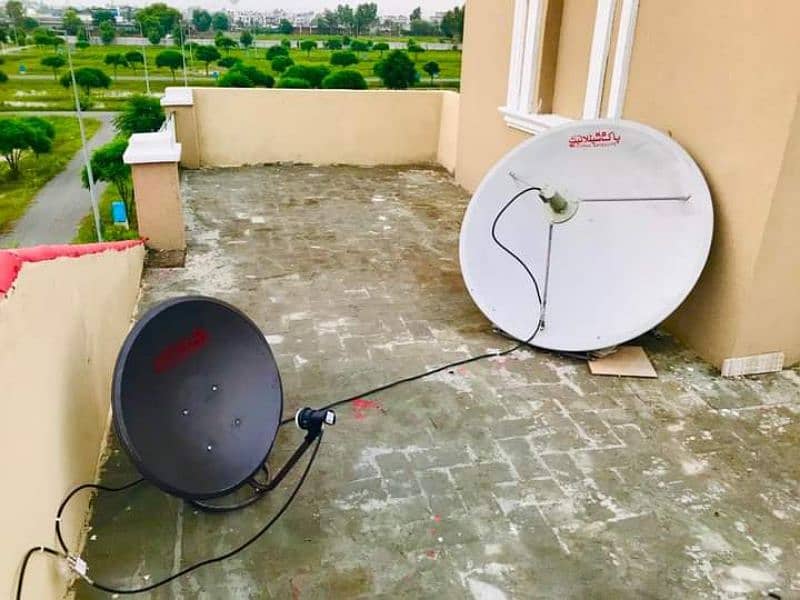 HD dish antenna with complete installation 0