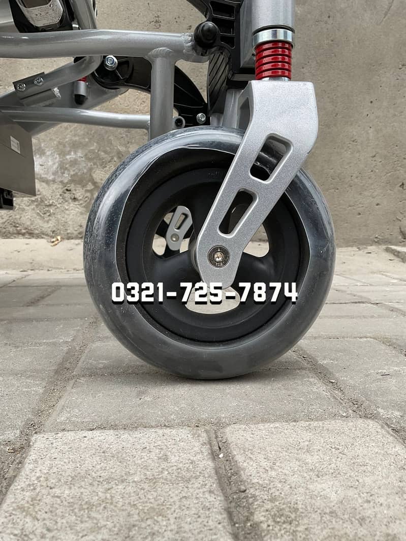 Electric wheel chair / patient wheel chair / aero base varient wheel 8
