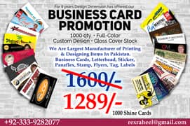 Business cards Signboard broucher printing flyers  sticker Letterhead