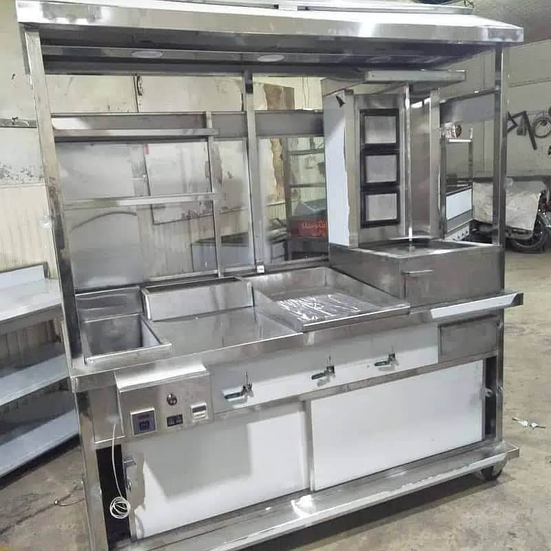 shawarma counter, burger counter, BBQ counter, grill counter All Fryer 1