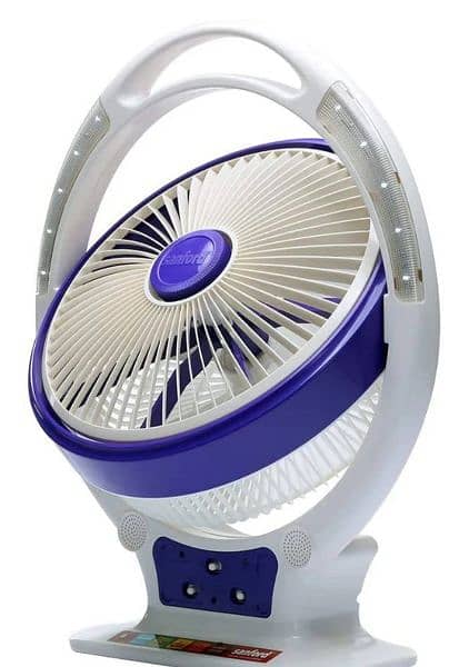 Sanford Rechargeable Table Fan With Led Multi Colour 13