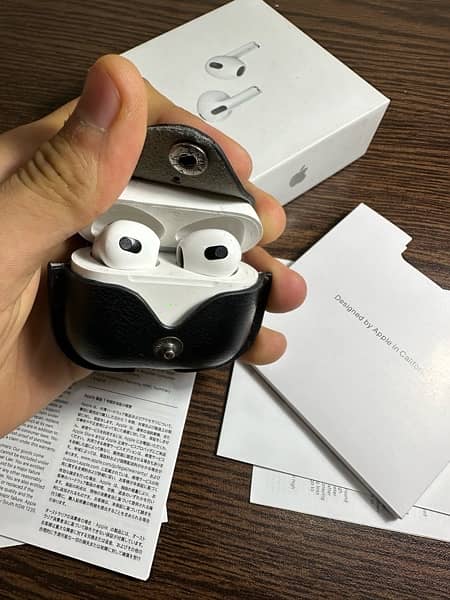 Original Apple airpods generation 3||9/10 condition|free leather cover 5