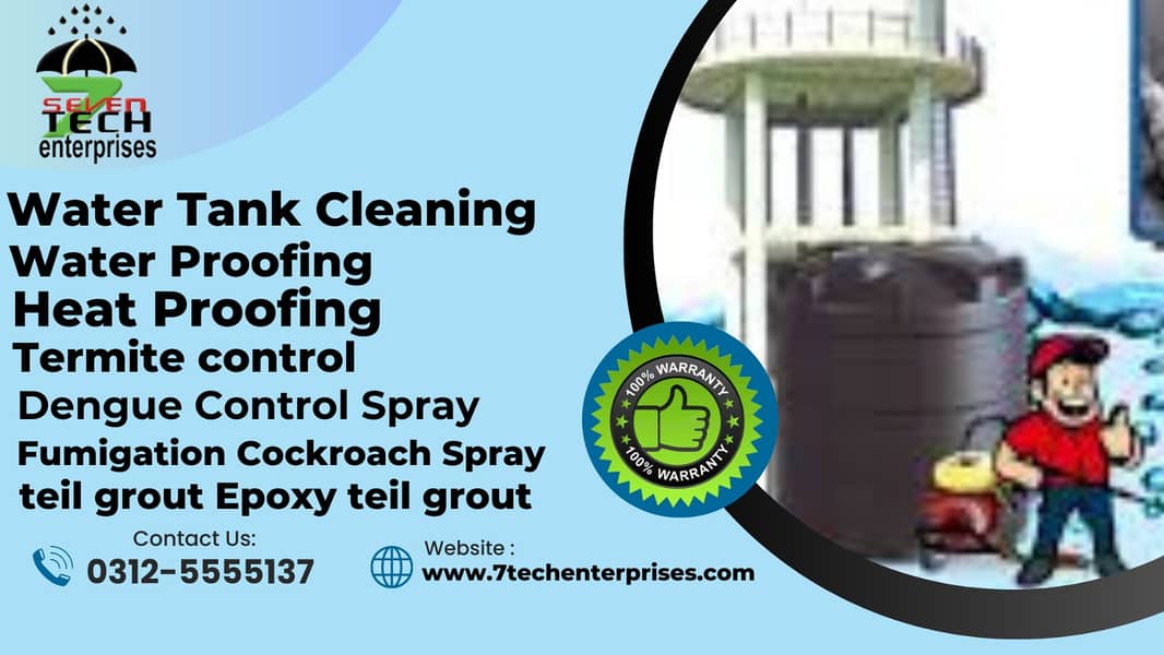 Water Tank cleaning Tank Leakage Waterproofing Fumigation service/PEST 17