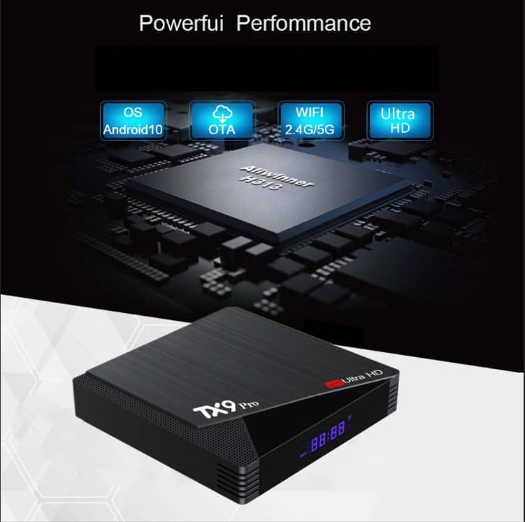 TX9 PRO set top box 4K HD 2.4G&5G WIFI 8+128GB H313 Android 10 TV BOX 0