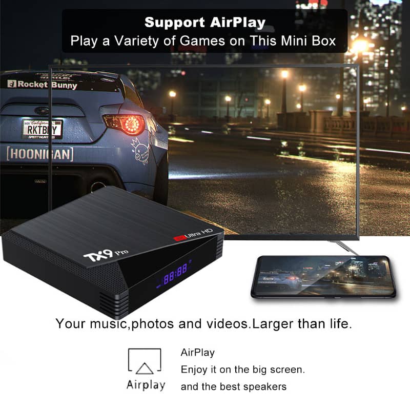 TX9 PRO set top box 4K HD 2.4G&5G WIFI 8+128GB H313 Android 10 TV BOX 6