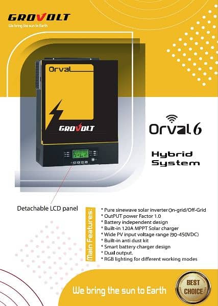 Grovolt 6KW hybrid inverter with dual output 2