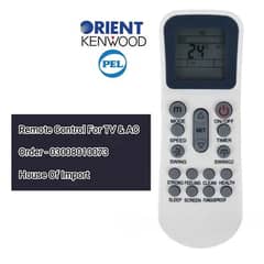 TCL Dawlance Hair Orient Kenwood Pel Gree AC Inverter Remote Control 0