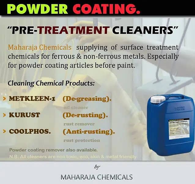 "POWDER COATING PRETREATMENT METAL CLEANER/CLEANING CHEMICALS" 1