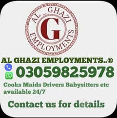 Maid Cook Driver Cheff available