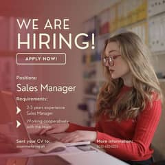 marketing and sales staff required
