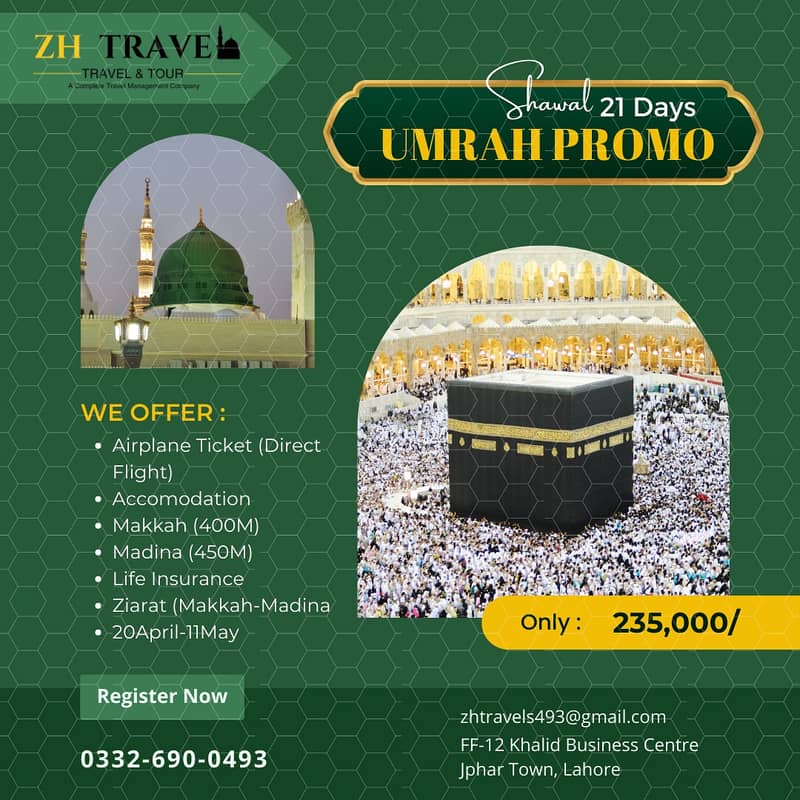 Hajj & Umrah Package | Domestic & International Flights | 18