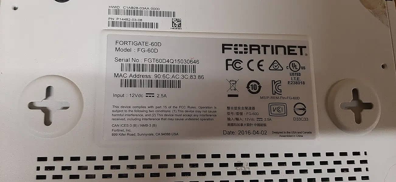 Fortinet/FortiGate-60D/Next/Generation/Firewall/UTM/Appliance (USED) 18