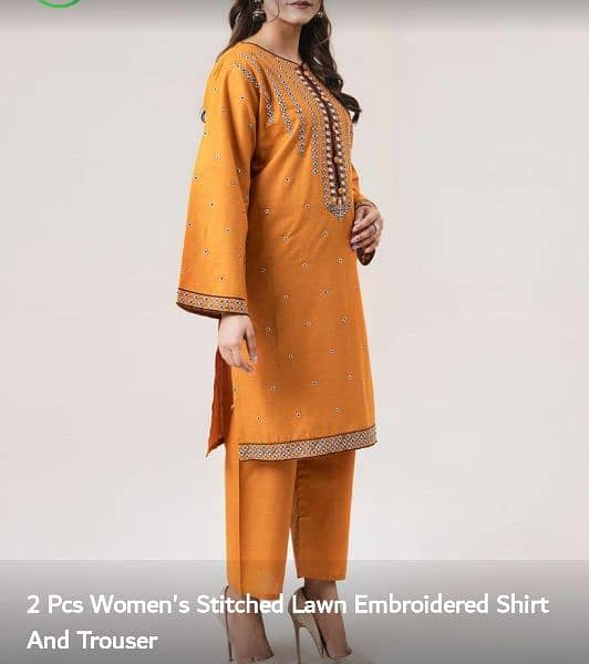 women's stitched kattan silk embroidered shirt and trouser 7