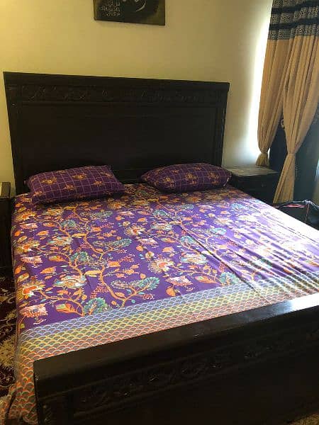 Wooden Bed with mattress 2