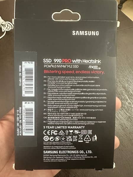 Samsung 990 pro 1tb with heatsink 0
