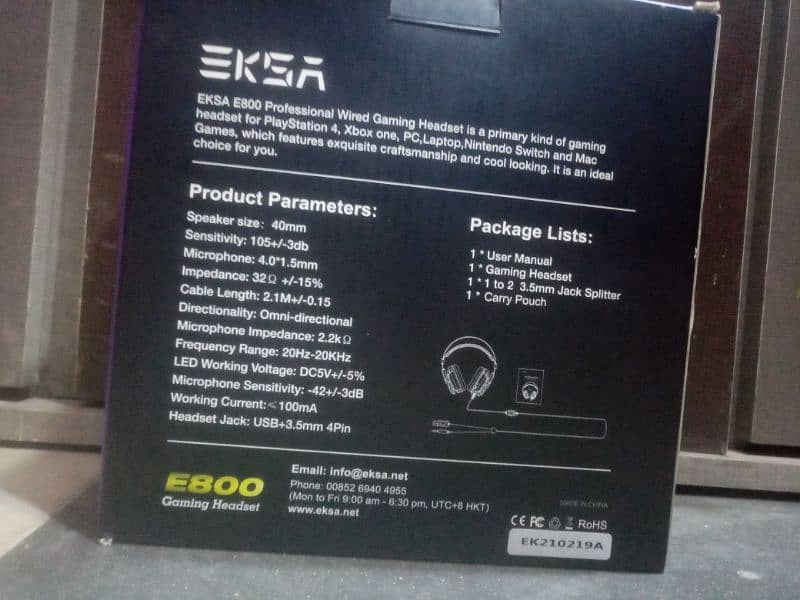 Gaming headphone EKSA E800 1