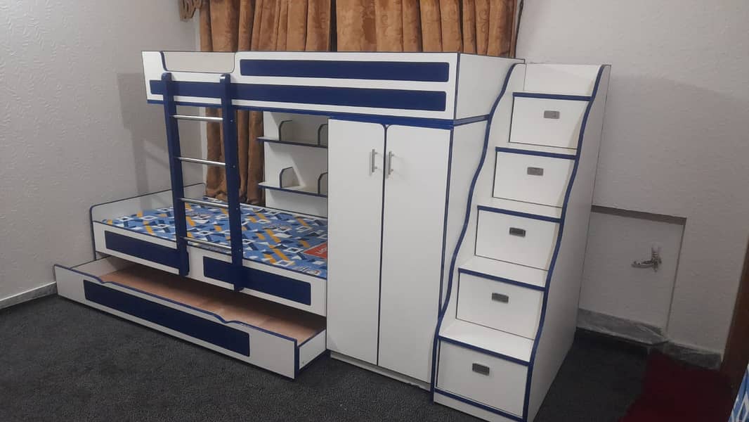 Bunk bed | Kid wooden bunker bed | Baby bed | Double bed | Triple bed 10