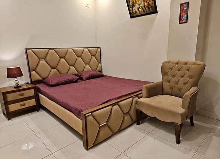 bed / bed set / Furniture / Poshish bed / bed dressing side table 16
