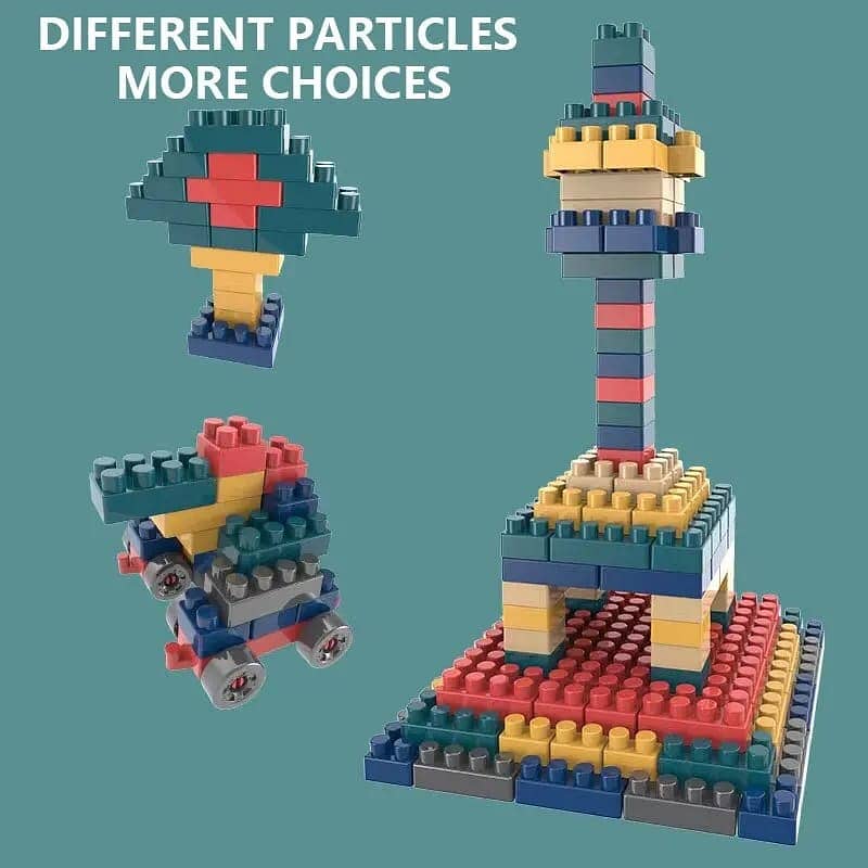 100 Pieces Blocks Set Puzzle Assembled Building Blocks Bricks Children 3