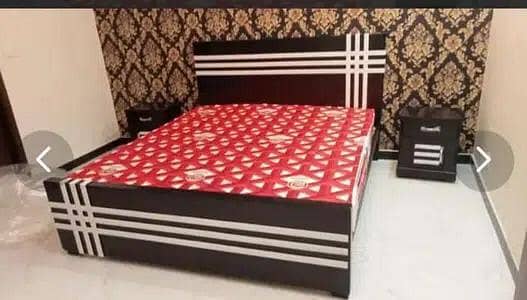 bed / king size double bed / wooden bed / bed dressing side table 14