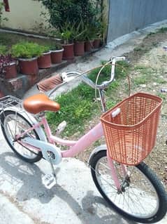 pink colour bicycle in very good condition.