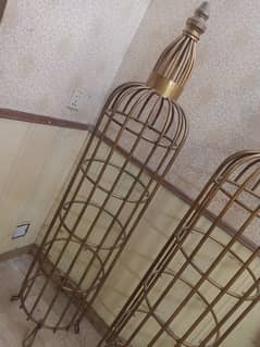 Golden antique corner decoration cage