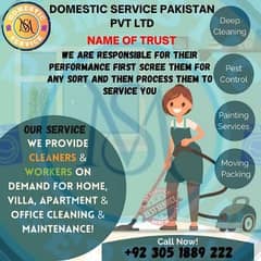 House Maids, Cleaner & Worker, Helpers Available, Domestic Staff