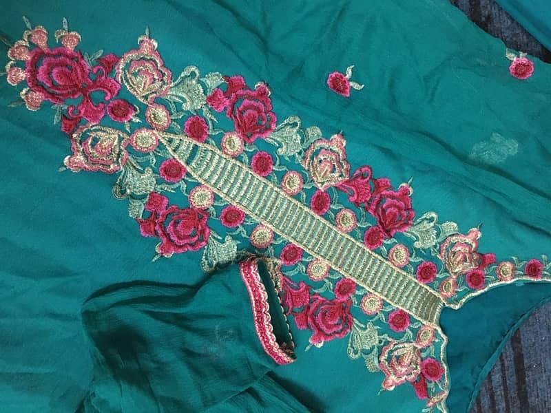 3pc Ready to Wear Embroidered chiffon Dress 1