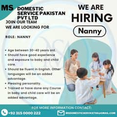 House Maids, Nanny, Baby Sitter, Patient Care, Nany Available